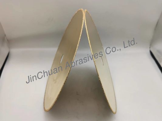 چرخ برش سنگ زنی الماس آبکاری شده D50/60 0.8mm بدنه پایه 210*20*2mm