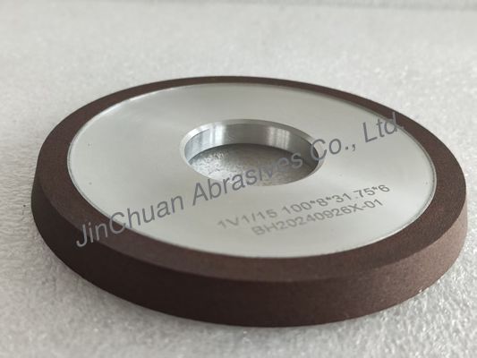 1V1/15° 100*8*31.75*6mm D91 C125 پیوند رزین خیس کننده مرطوب چرخ خیس کننده الماس