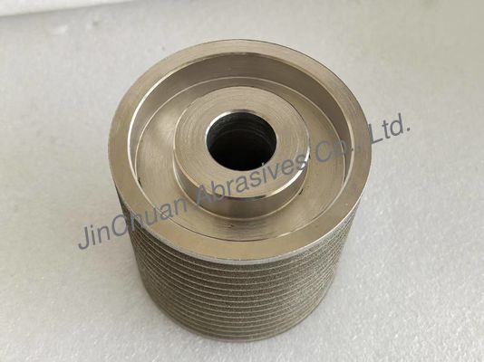 چرخ‌های CBN با روکش آبکاری شده با اندازه و شکل خاص، رنگ کهربایی، برای سنگ زنی و تیز کردن