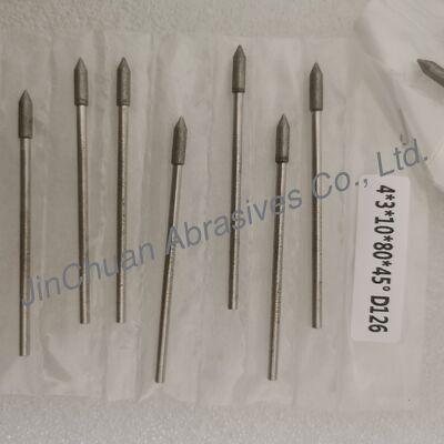 سفارشی 4*3*10*80mm 17°-120° D126 مته های سنگ زنی آبکاری شده برای کاربید سیمانی