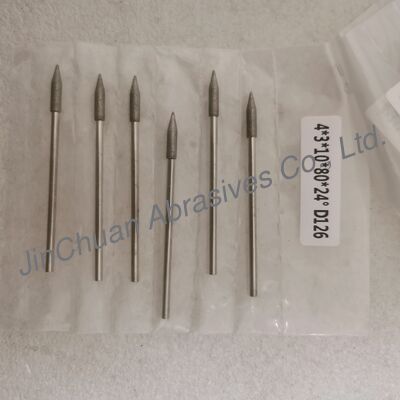 سفارشی 4*3*10*80mm 17°-120° D126 مته های سنگ زنی آبکاری شده برای کاربید سیمانی