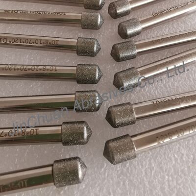 Custom-Made 10*8*10*70mm  120° D126 Electroplated Grinding Bits For Cemented Carbide