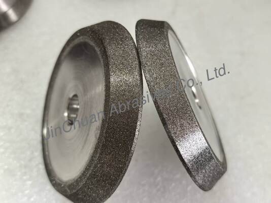 چرخ سنگ‌زنی و پخ‌زنی الکتروباندینگ شده با چرخ آبکاری شده CBN به رنگ کهربایی