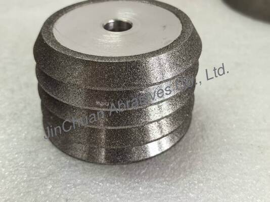 چرخ سنگ‌زنی و پخ‌زنی الکتروباندینگ شده با چرخ آبکاری شده CBN به رنگ کهربایی