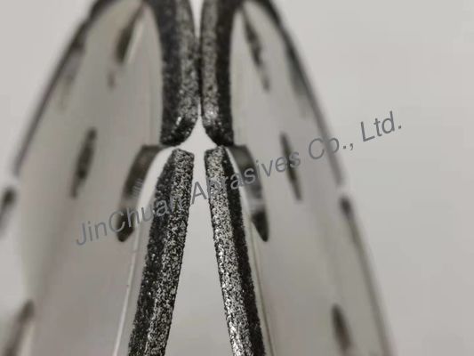 145*3*22.2*2.4*7.5 Dinasaw CBN Cyclone Grinding Wheel Electroplated CBN Sharpen Wheel with Slots for Chain Saw