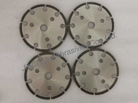 145*3*22.2*2.4*7.5 Dinasaw CBN Cyclone Grinding Wheel Electroplated CBN Sharpen Wheel with Slots for Chain Saw