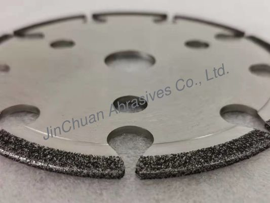 چرخ های سنگ زنی 5 اینچی آبکاری شده با شکاف Dinasaw ABN/CBN Cyclone Grinding Wheel