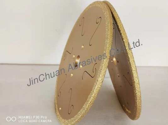 رنگ طلایی 300 میلی متر چرخ الماس متخلخل با سوراخ کاهش نویز